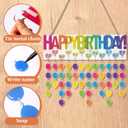 Eersida Classroom Birthday Calendar Wall Hanging Back to School Colorful Pastel Family Birthday Plaque with Tags Classroom Board Chart Reminder with 120 Tags for Nursery Kindergarten(Classic Color)