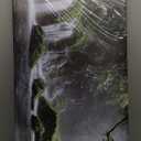 Waterfall Wall Art Nature Forest Lake Picture Wall Decor for Living Room Foggy Mountain Landscape Painting Prints Bedroom Wilderness Woodland Poster Stream Artwork Bathroom Home Decoration 20x40"