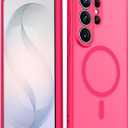 Case for Samsung Galaxy S26 Ultra Case Magnetic [Compatible with MagSafe] Thin Slim Shockproof Protective Cover for Women Girls Translucent Matte Phone Cases for Galaxy S26 Ultra, Hot Pink
