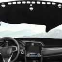 Dash Cover Custom Fit for 2017-2025 2026 Chrysler Pacifica Minivan Advanced Sun Glare Reducer UV Protection Dashboard Cover Mat Premium Black Flannel Dash Mat Non-Slip Easy Install