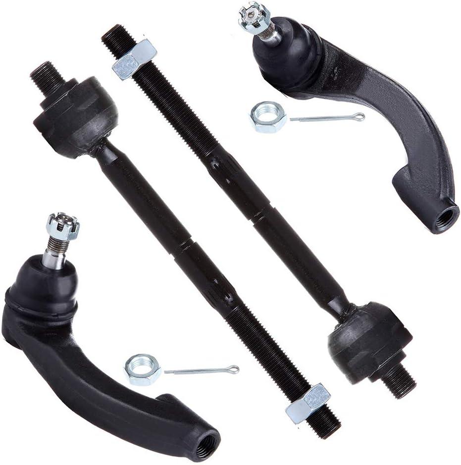 SCITOO 4pcs Front Suspension Kit Inner Outer Tie Rod End Fit 1995-2000 For Chrysler Cirrus 1996-2006 For Chrysler Sebring 1995-2006 For Dodge Stratus 1996-2000 For Plymouth Breeze