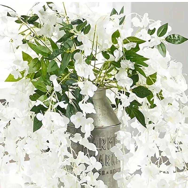 rtificial Wisteria Ivy Garland, Faux Hanging Flowers for Wedding Decor, Store Display, Bedroom, Living Room, Garden and Party Decorations