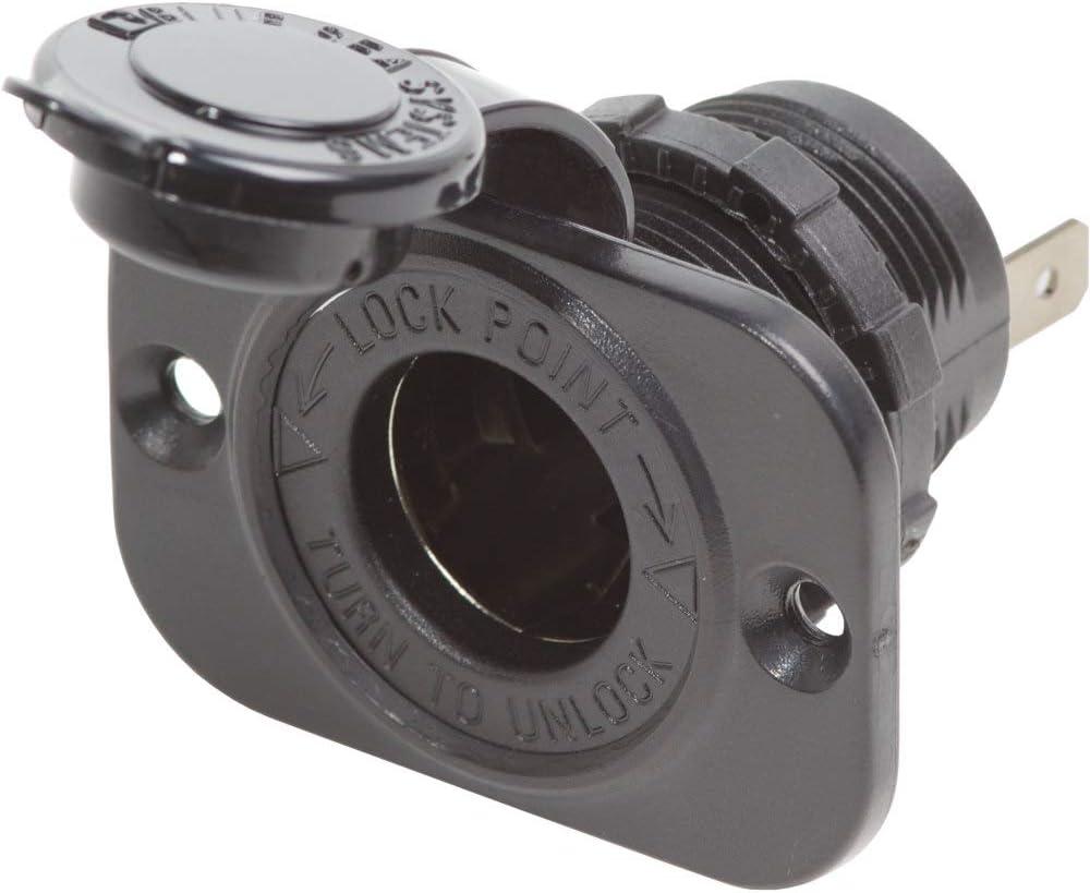 Blue Sea Systems 1011 Dash Socket, 12V, Black