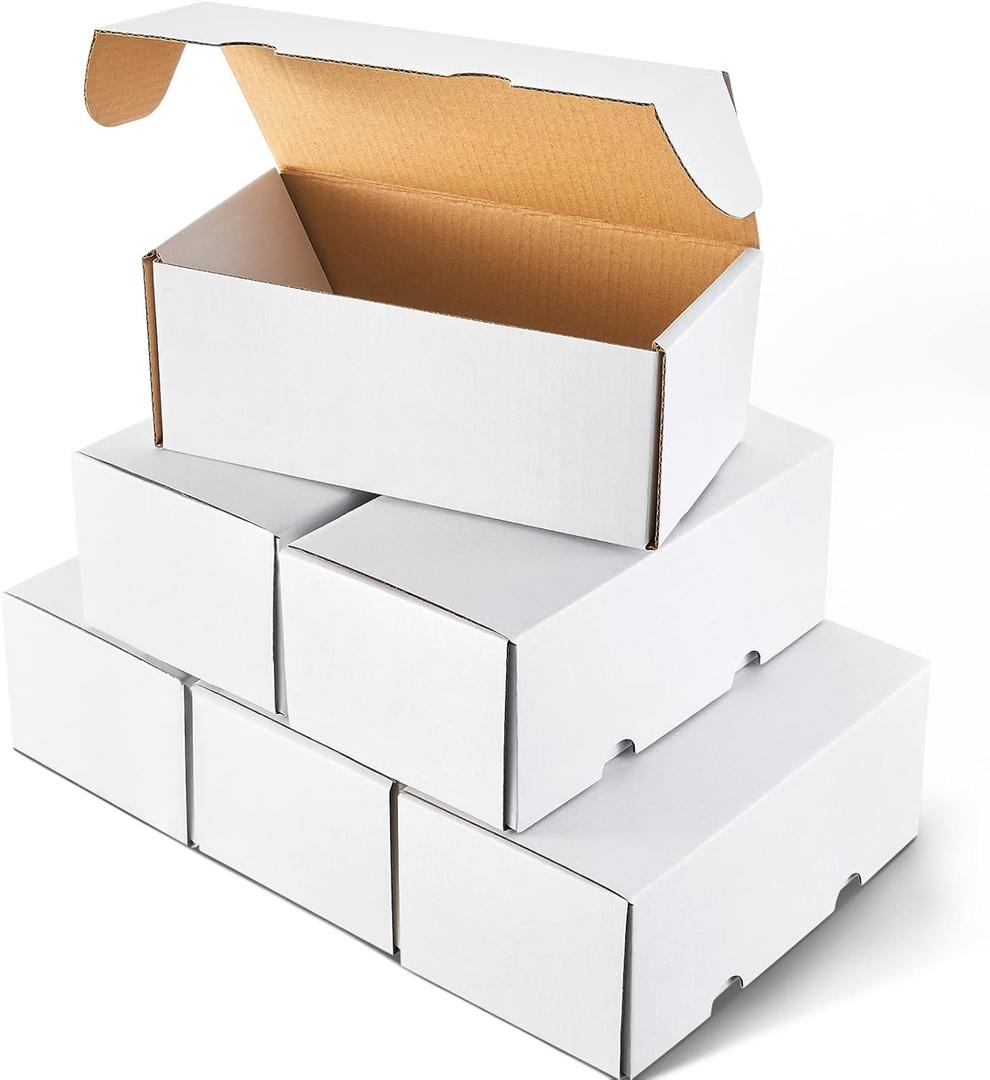 Sepamoon 6 Pcs 400 Count Trading Card Storage Box Game Collectible Sport Trading Cases for Baseball, Football, Basketball Card Storage