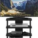Furinno Turn-N-Tube Easy Assembly 4-Tier Petite Entertainment Center / TV Stand / TV Unit / TV Desk, Blackwood