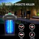BANPESTT Bug Zapper & Electric 4000V Mosquito Killer Waterproof Indoor/Outdoor with Dusk-to-Dawn Sensor, Durable Grid & Easy-Clean Tray for Patio, Garden & Home (Black)