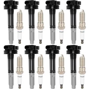 ECCPP UF622 8 ignition coils with 8 iridium Spark Plugs for ford for F150 5.0L ‎UF622 UF622 DG542
