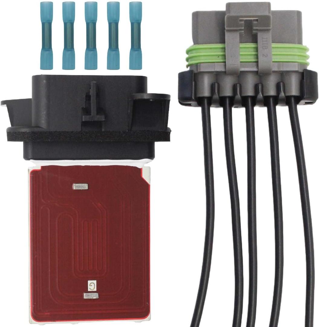 HVAC Blower Motor Resistor Kit 95018066 Compatible with Chevrolet Sonic 2012-2021 Spark 2013-2015 Trax 2015-2022 Replaces 94560526 973-867 20702 JA1973 with 13 AWG Wire Harness