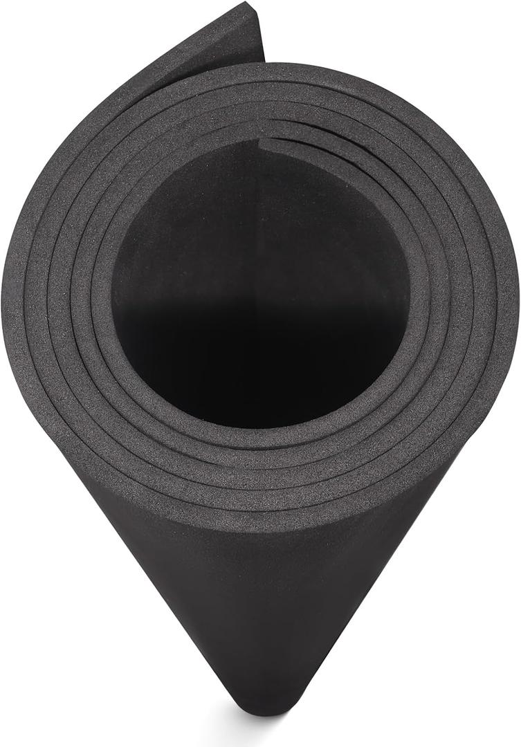 MEARCOOH EVA Foam Cosplay Black 4mm Thick (1mm to 20mm) Large 35.5" x 59" Sheet Premium High Density 86 kg/m3 for Cosplay, Crafts Projects