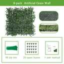 VDVST Artificial Grass Wall Panels, 12PCS 20"x20" Boxwood Panels