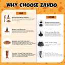 Zando Halloween Witch Costume Women - 3 Pcs With Witch Hat, Tutu, And Striped Thigh High Socks Set for Adult Party (L)