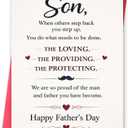 3 x Fathers Day Card for Son, Happy Father's Day Son Card, Fathers Day Gift for Him, Heartfelt Greeting Card for the Loving Providing Protecting Dad He Has Become