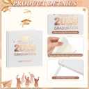 Pajean 2026 Graduation Guest Book Set with Photo Guest Book Sign Holder Dual Tip Pens Photo Corner Stickers Grad Cap Stickers for Congrats Grad Party Supplies Favors Gifts(White Rose Gold)