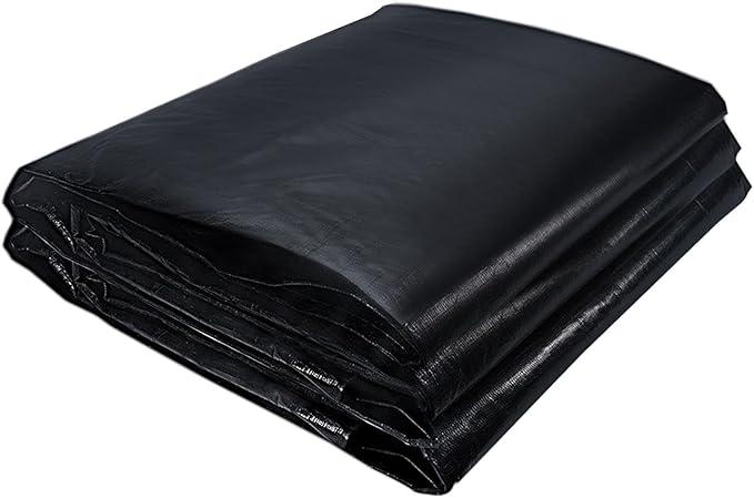 15x20ft Pond Liners,28MIL HDPE Fish Pond Liner,Reinforced Koi pond liners for Outdoor Ponds, Water Gardens, Waterfall,Fountain, black