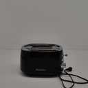 Mueller Retro Toaster 2 Slice with 7 Browning Levels and 3 Functions: Reheat, Defrost & Cancel, Stainless Steel Features, Removable Crumb Tray, Under Base Cord Storage, Black
