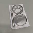 Stainless Toothbrush Holder Stand for Bathroom: Stainless Steel Ventilated Organizer with Slots for Electric Toothbrushes, Toothpaste, Razors & Small Comb, Unique Footprint Base Design, Brushed Silver