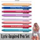 Taylor Gifts Merch, Cute Taylor Gel Pens, Office Supplies for Music Fans, Taylor Birthday Party Favors for Girls (Lyrics)