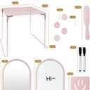 KEYDUACU 10 pcs - Locker Accessories, Locker Decorations Including Mirrors, whiteboards, Magnets and organizing Supplies. Ideal for Back-to-School Essentials and The Office (11 Pcs - Pink)