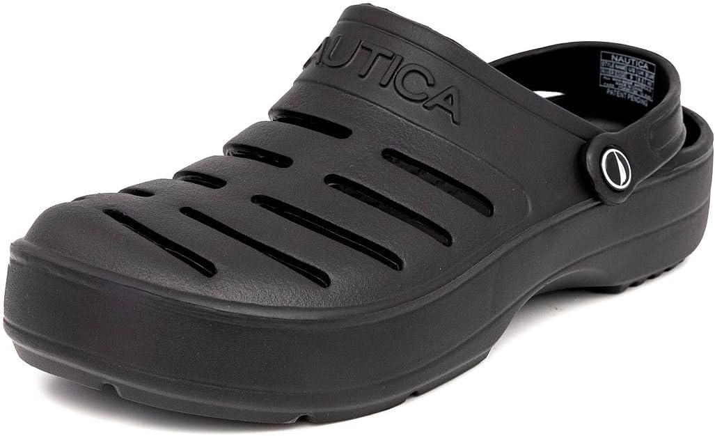 Nautica Men's Clogs - Athletic Sports Sandal - Slip-On with Adjustable Back Strap - (Water Shoes/Fuzzy Slippers) River Edge (7)