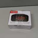 Timex Alarm Clock with Large Display, Digital Alarm Clock for Bedroom Includes 120V Universal Power Adapter (T121B - Black)