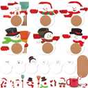 Gilprop 24 Set Winter Snowman Craft for Kids Snowman Coaster Craft Kit DIY Make Your Own Winter Holiday Decorations for Classroom Party Family Activities Holiday Gifts