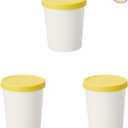 Tovolo Sweet Treat, Reusable Ice Cream Container for Homemade Ice Cream, Assorted Set of 3 - 6 Oz Stackable Storage Tubs with Silicone Lids for Freezer - BPA-Free & Dishwasher-Safe