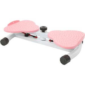 Waist Twister, Non-Slip Dual Pedal Ab Machine with Resistance Bands, Home Fitness Core Trainer for Slim Waist & Abs Workout, 260 lbs Capacity (Pink)