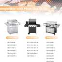 GR2215120-OG-00 Grill Replacement Parts for Outdoor Gourmet 4 Burner GR2215101-OG-00, FSOGBG1106 Gas Grill, 15" Heat Plates & Grill Burner for Dyna-Glo DGF493BNP, DGB494SPB, DGF510SBP and More Models