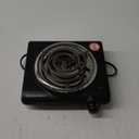 Elite Gourmet ESB100B Countertop Single Coiled Burner Electric Hot Plate, Temperature Control, Indicator Light, Easy to Clean, Black