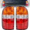 Tail Lights Assembly Set Compatible with 2001-2004 Toyota Tacoma, Left Driver & Right Passenger Side Rear Lamps with Bulbs & Harness, Replaces 81560-04060 81550-04060 TO2800139 TO2801139