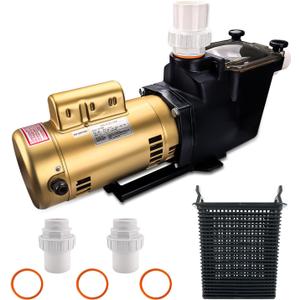 W3SP2607X10 Super Pool Pump 1HP 50Hz 230V Replacement for Hayward SP2607X10,Single Speed Pool Pump Suitable for Above and In Ground Pools and Spa