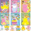 JOYIN 36 Pieces Easter Make A Face Animal Stickers with Easter Egg Themed Match Make Your Own Stickers with Bunny, Egg, Chick, Shell, Sheep, Pig Kids Party Favor Supplies Crafts