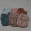 Mama Koala 3.0 Pocket Cloth Diapers for Babies with AWJ Lining, 6 Pack with 6 5-Layer Natural Cloth Diaper Inserts - Reusable and Washable Pocket Diapers(A-My Warm Heart)