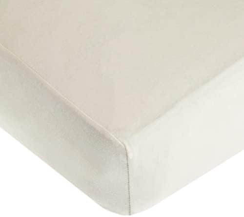American Baby Company 100% Natural Cotton Fitted Crib Sheet 52" x 28" - Soft, Breathable, Hypoallergenic & Gentle Toddler Bed Sheet, Ivory, Neutral for Boys & Girls