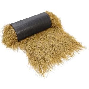 Tiki Thatch Grass Roof, Mexican Artificial Straw Roll for Tiki Bar Hut Party Garden Fence Patio DIY Crafts,Palapa Thatch Roofing Duck Blind Grass Hay Bales for Decoration (Yellow, 12" x 67")