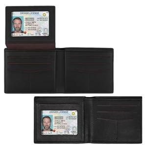 FNANJWQ Genuine Leather Wallet for Men, Handmade Bifold Stylish, Front Pocket Mens Wallets Rfid Blocking with 2 ID Windows