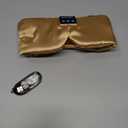 Sleep Mask Bluetooth 5.4 Headphones Soft Wireless Headband Eye Mask Blackout with Microphone (Gold)