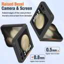 OOK Designs for Samsung Galaxy Z Flip 6 Case Black Wild Flower Design Hard PC+Soft TPU Bumper Anti-Slip Ultra Thin Cover Protective Shockproof for Galaxy Z Flip 6 (Black Wild Flower)