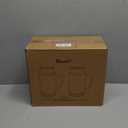 Glass Pitcher with Lid, 2 PACK 68 oz/2 Liter Vintage Water Pitcher, Clear Borosilicate Glass Water Carafe for Cold Brew, Coffee, Lemonade, Iced Sun Tea,Beverage, Milk, Heat Resistant