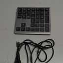 Nulea Wireless Number Pad Bluetooth 5.0 & 2.4G Portable Numeric Keyboard, USB-C Rechargeable, 34-Keys Bluetooth Keyboard for Data Entry, Compatible for Laptop, Mac, iMac, Tablet, PC Desktop