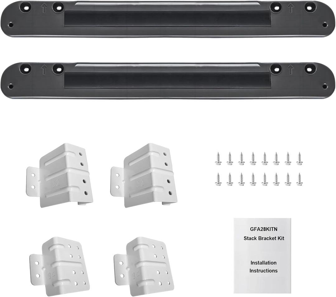 Stacking Kit Compatible with GE Washer Dryer Stack Bracket Kit,Fit For GE Washer GFW550 650 655 850 950 For GE Dryer GFD55 65 85 95, For 28 inch GE Washer and Dryer Stacking Kit Stacking Kit Compatible with GE Washer Dryer Stack Bracket Kit,Fit For GE Washer GFW550 650 655 850 950 For GE Dryer GFD55 65 85 95, For 28 inch GE Washer and Dryer Stacking Kit