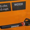 WORX 12 Amp Electric Leaf Blower, Turbine Blower for Lawn Care with 600 CFM & 2 Speed Control, Corded, WG520