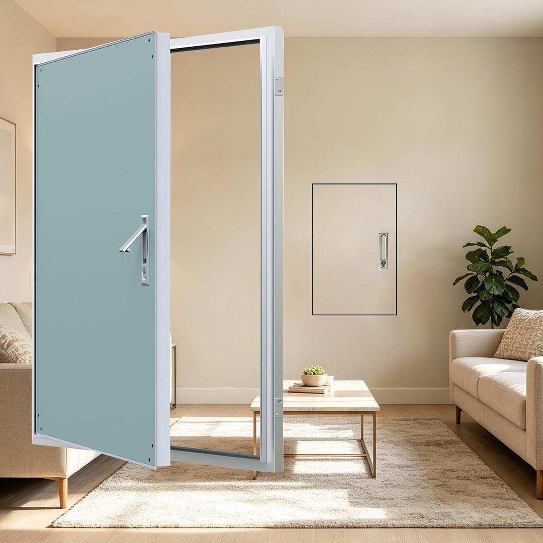 30"x36" Metal Wall Access Panel for Drywall, Heavy-Duty Aluminum Alloy Access Door, Paintable Wall Access Hatch with Lock & Handle, Ideal for Plumbing, Attic, Basement and Commercial Inspection