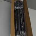 Black Long Curtain Rod Tension Shower Curtain Rods 30 to 120 inch Adjustable Spring Heavy Duty Rods for Bathroom Windows Outdoor No Drill No Slip Spliced and Telescopic Design