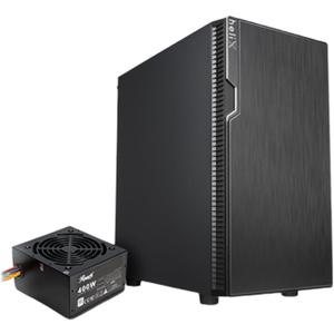 Rosewill FBM-X2-400-HELIX Micro ATX Mini Tower Desktop Gaming & Office PC Computer Case with Pre-Installed 400W Power Supply, 240mm AIO Support, 2X USB 2.0, 1 USB 3.0