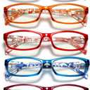 Reading Glasses for Women Men - 5 Pack Blue Light Blocking Spring Hinge Computer Readers Anti Glare UV Eyeglasses