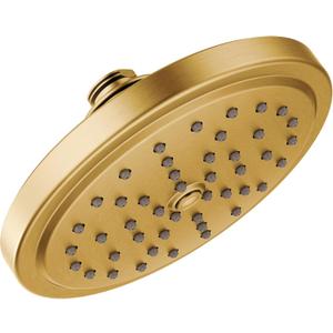 Moen Brushed Gold 7-Inch Single Function Shower Head with Immersion Rainshower Technology, S176BG