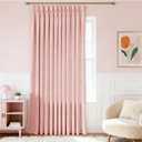 Baby Pink Velvet Curtains 80 Inches Wide for Nursery Kids Girls Bedroom Light Reducing Privacy Protect Window Drapes Thermal Insulated Pinch Pleat Drapes with Hooks 80x120 1 Panel