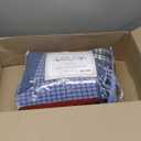 Nautica - Twin Quilt Set, Super Soft Reversible Bedding with Matching Sham, Plaid Bedding Set (Rosedale Red, Twin)
