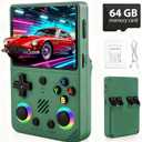 Rhesusco RG36PRO Handheld Game Console  Support 30000+Classic Games, 64G TF Card,Open Source System, 3.5Inch Screen,3000mAh Battery, Portable Console for Travel, Gift for Adult or PartnerPurple